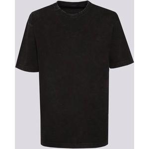 Czarny t-shirt Confront z krótkim rękawem w stylu casual