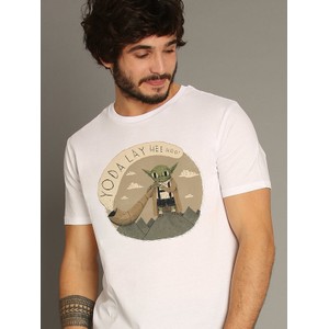 T-shirt Wooop z bawełny w młodzieżowym stylu z nadrukiem