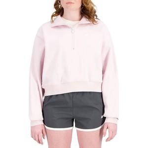 Różowa bluza New Balance z bawełny w sportowym stylu