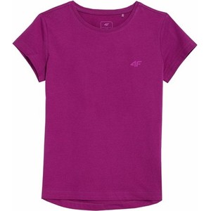 Różowa bluzka dziecięca 4F dla dziewczynek z bawełny