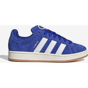 Niebieskie buty sportowe Adidas Originals w sportowym stylu z zamszu