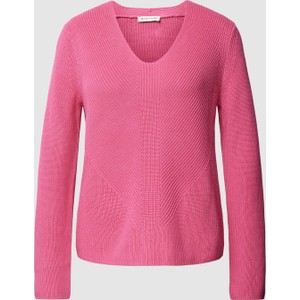 Różowy sweter Tom Tailor z bawełny