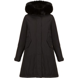 Czarna kurtka Woolrich z tkaniny w stylu casual