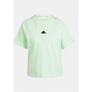 Zielona bluzka Adidas z krótkim rękawem
