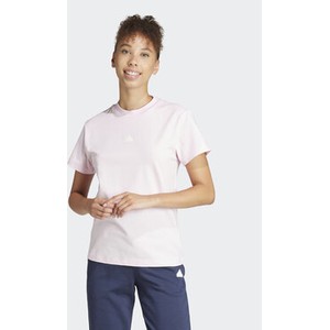 Różowa bluzka Adidas z krótkim rękawem