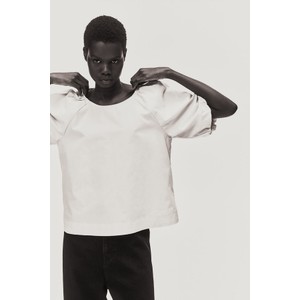 Bluzka H & M w stylu casual z tkaniny z długim rękawem