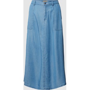 Niebieska spódnica Soyaconcept midi z jeansu w stylu casual