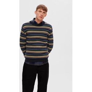 Sweter Selected Homme z okrągłym dekoltem w młodzieżowym stylu