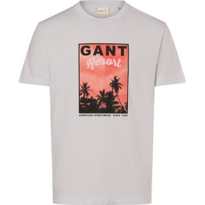 T-shirt Gant z nadrukiem z dżerseju