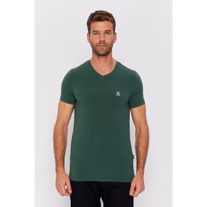 Zielony t-shirt Galvanni w stylu casual z bawełny