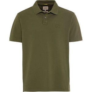 Zielona koszulka polo Camel Active z krótkim rękawem z bawełny