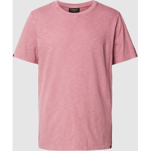 Różowy t-shirt Superdry z krótkim rękawem w stylu casual