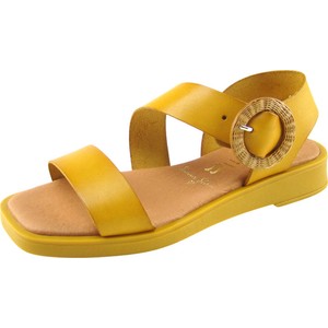 Żółte sandały MARILA z płaską podeszwą