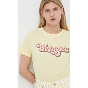 T-shirt Wrangler z dzianiny w młodzieżowym stylu z krótkim rękawem