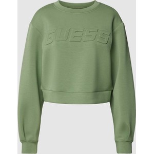 Zielona bluza Guess krótka w stylu casual