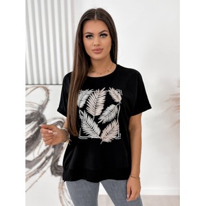 T-shirt Ubra w młodzieżowym stylu z nadrukiem z okrągłym dekoltem