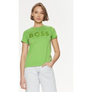 Zielona bluzka Hugo Boss w młodzieżowym stylu