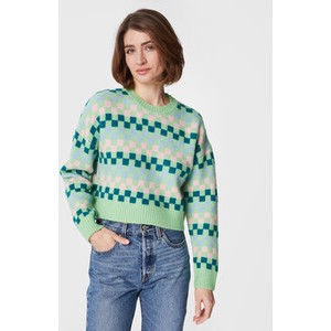 Zielony sweter Cotton On w bożonarodzeniowy wzór w stylu casual z bawełny