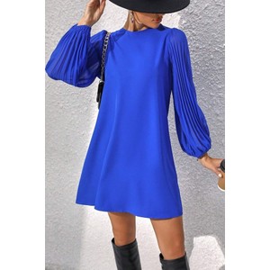 Niebieska sukienka IVET w stylu casual oversize
