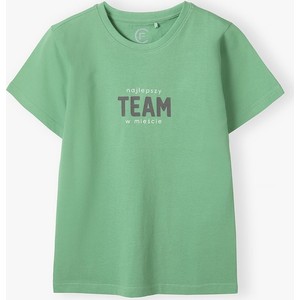 Zielona koszulka dziecięca Family Concept By 5.10.15. z bawełny