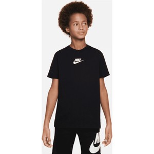Czarna koszulka dziecięca Nike dla chłopców z krótkim rękawem