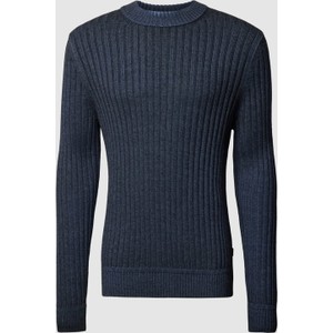 Granatowy sweter Hugo Boss z wełny w stylu casual