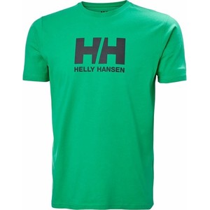 Zielony t-shirt Helly Hansen z krótkim rękawem z bawełny w młodzieżowym stylu