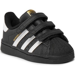 Czarne buciki niemowlęce Adidas na rzepy