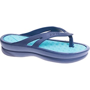 Niebieskie klapki Pantofelek24 w stylu casual