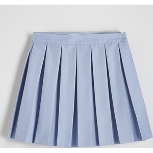 Niebieska spódnica Reserved mini w sportowym stylu z wełny