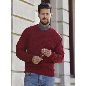 Czerwony sweter M. Lasota z bawełny w stylu casual