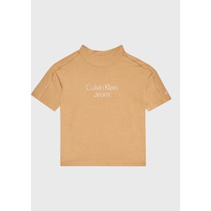 Brązowa koszulka dziecięca Calvin Klein z jeansu