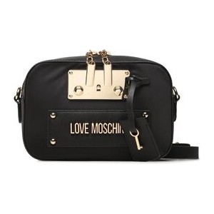 Czarna torebka Love Moschino matowa średnia w młodzieżowym stylu