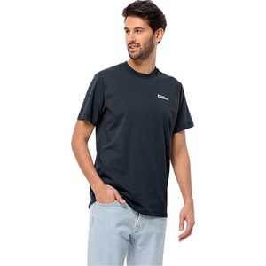 Czarny t-shirt Jack Wolfskin z bawełny w stylu casual