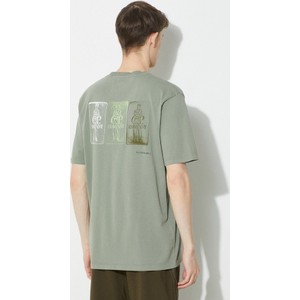 Zielony t-shirt C.P. Company z nadrukiem w młodzieżowym stylu z krótkim rękawem