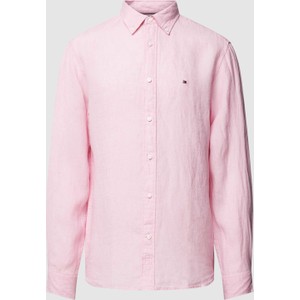 Różowa koszula Tommy Hilfiger z kołnierzykiem button down