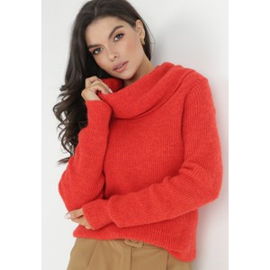 Czerwony sweter born2be z wełny w stylu casual