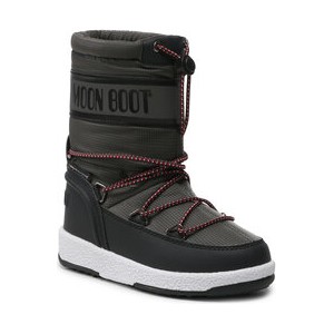 Czarne buty dziecięce zimowe Moon Boot dla chłopców