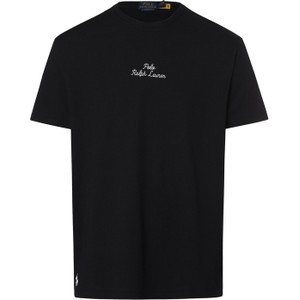 Czarny t-shirt POLO RALPH LAUREN z krótkim rękawem z bawełny