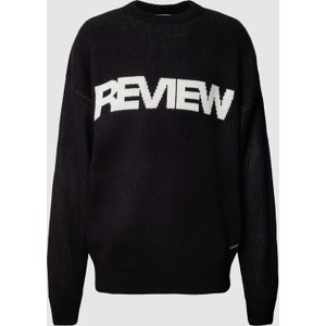 Sweter Review z okrągłym dekoltem w młodzieżowym stylu