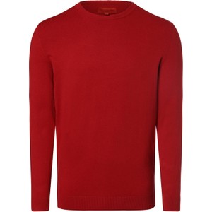 Czerwony sweter Finshley & Harding w stylu casual z okrągłym dekoltem z dzianiny