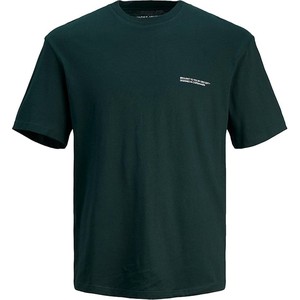 Zielony t-shirt Jack & Jones z krótkim rękawem w stylu casual