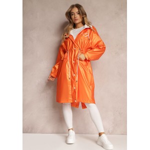 Pomarańczowy płaszcz Renee z kapturem