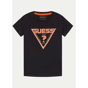 Czarna koszulka dziecięca Guess dla chłopców