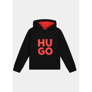 Czarna bluza dziecięca Hugo Boss dla chłopców