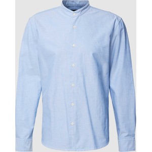 Niebieska koszula Marc O'Polo z bawełny ze stójką