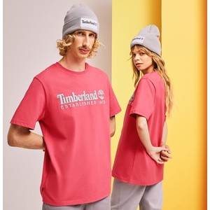 Różowy t-shirt Timberland