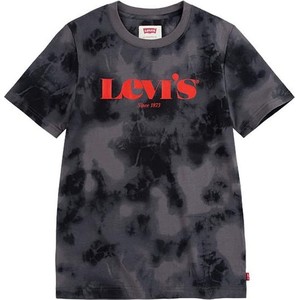 Czarna koszulka dziecięca Levis z bawełny dla chłopców