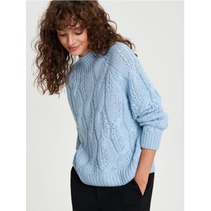 Niebieski sweter Sinsay z wełny