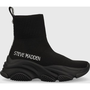 Czarne buty sportowe Steve Madden w sportowym stylu na platformie